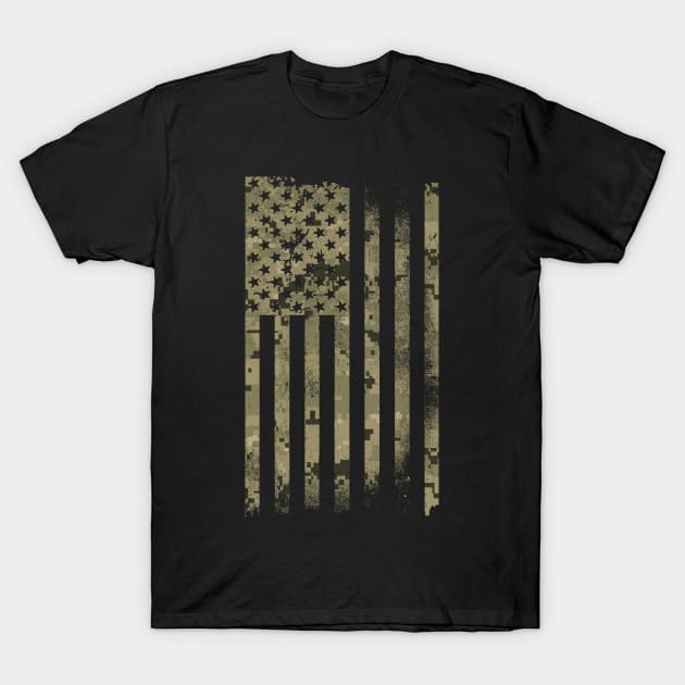 Distressed USA Flag T-Shirt by Etopix